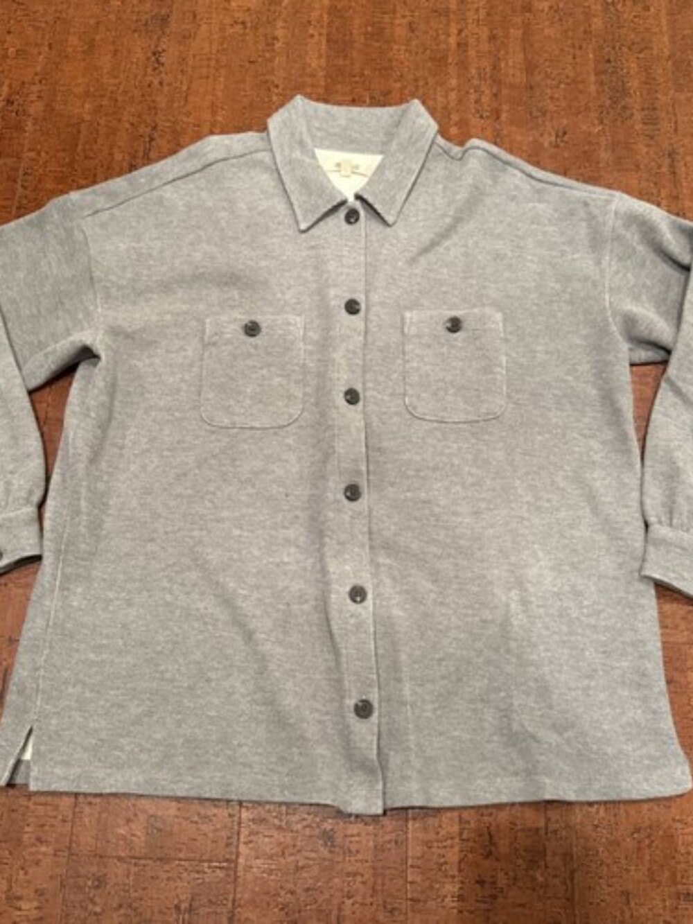 Madewell Women’s Small Gray Double Faced Shirt Jacket Button Up Shacket